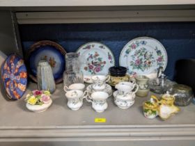 A selection of ceramics to include a Royal Doulton Lambeth stoneware art potter vase, Langley Mill