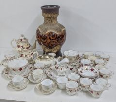 A mixed lot to include a DB Germany pottery vase, together with a Victorian part tea service to