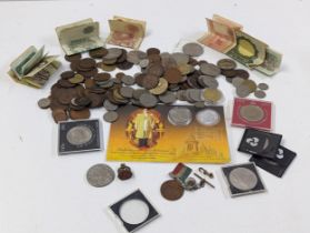 Mixed World Coins - to include commemorative crowns, Victorian and later pennies, and others to