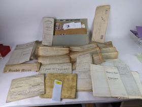 A quantity of late 19th/early 20th century solicitors documents, 19th century newspapers,