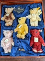A cased set of Steiff UK Baby Bears 1994-1998 with certificates of authenticity, Location: