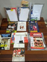 A collection of 1993/94/95 and 97/200 seasons Manchester United away games football programmes,