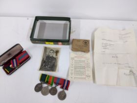 A group of 2nd World War Imperial service and territorial campaign four medals, award to Gunner M.