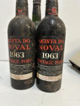 Three bottles of Quinta Do Noval 1963 Port Location: