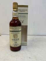 One single bottle of Connoisseurs Choice Speyside Glen Elgin 1968, bottled 2005 Location: ABOVE