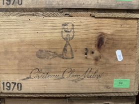 1 case of Chateau Clerc Milon 1970 vintage Location: