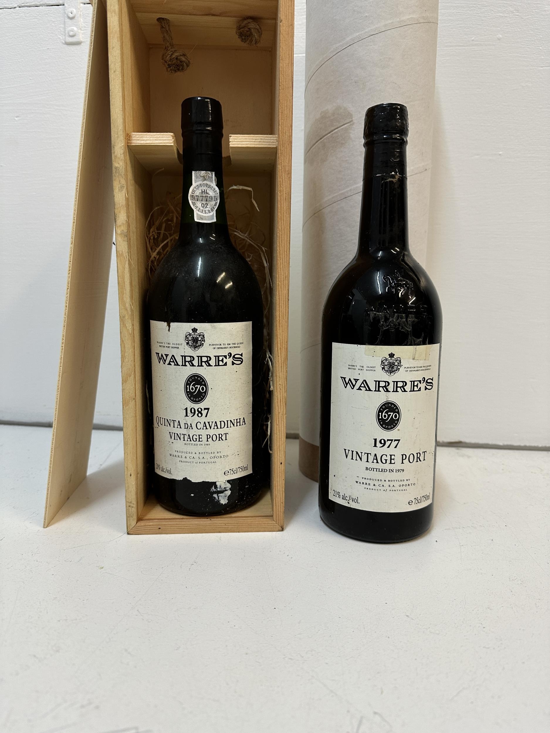 2 bottles of Warres Port 1987 and Vintage Port 1977 - Image 2 of 2