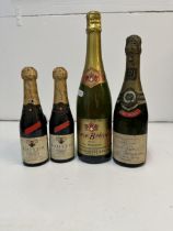 2 bottles of Kriter Extra Lager 200ml, 1 bottle of Veuve Breant & 1 bottle of Perrier Jouet A/F