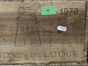 1 case of Chateau Latour 1970 Grand Vin, 12 bottles Location: