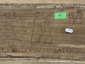 1 case of Chateau Latour 1970 Grand Vin, 12 bottles Location: