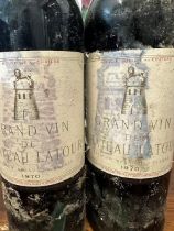 11 bottles of Grand Vin Chateau Latour 1970 vintage Location: R2