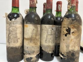 Eight bottles of Chateau Latour 1970 Grand Vin Location: