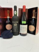 2 Bottles of Laurent Perrier Rose brut & 1 bottle of Cotes Du Rhone & 1 bottle of Calem Port