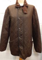 Barbour-A brown padded 'Polar Quilts' coat with 2 front deep pockets, one internal zipped pocket and