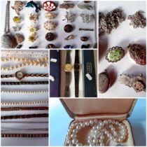 A quantity of vintage costume jewellery and watches to include 2 Sarah Coventry gold tone