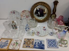 Ceramics and glassware to include a Royal Doulton figure HN4113 Coalport pastel burners, a jug, an