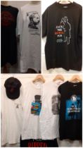 A collection of 7 Jack The Ripper interest collectors t-shirts plus a peaked cap to include a 2004