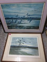 Peter Scott - a group of three framed and glazed, signed limited edition prints and other