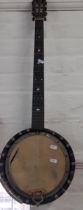 A late 19th Century C.Skinner rosewood student banjo A/F. Location:RWF