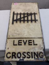 A late 20th century painted cast iron Level Crossing sign Location: