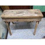 A Victorian pine small bench or stool, 54 x 71 x 46cm Location: