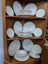 A Royal Worcester fine bone china Contessa pattern eight-piece dinner set comprising a meat platter,