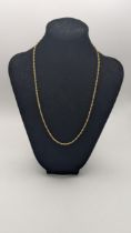 A 9ct gold rope twist necklace 2.8g Location: