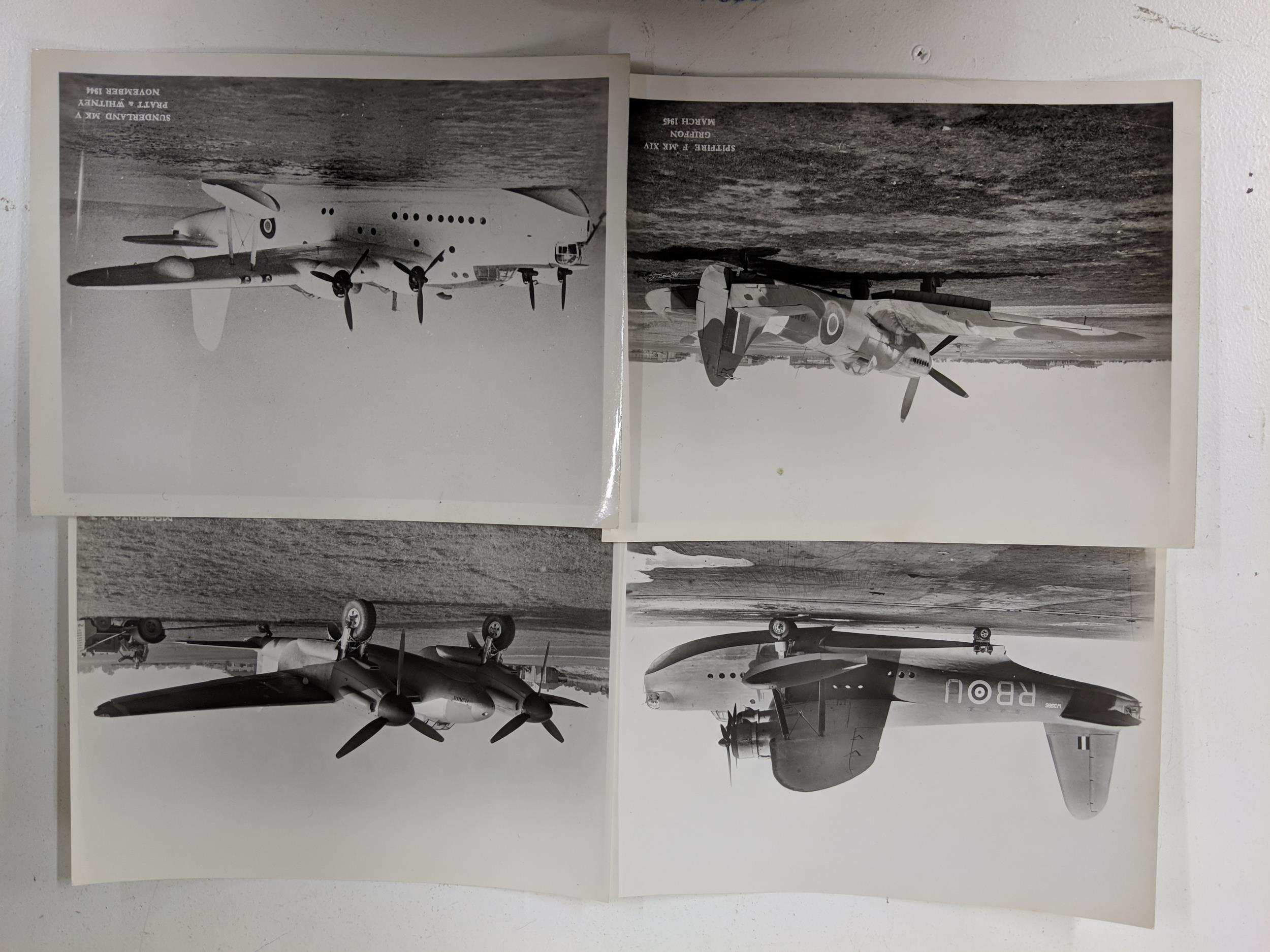 World War II - sixteen Official Air Ministry black and white prints of the Sunderland, Mosquito, - Image 3 of 7