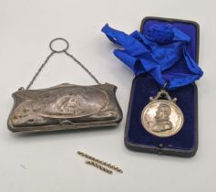 A George Heriot's Hospital School silver prize medal from the Governor's, together with a silver