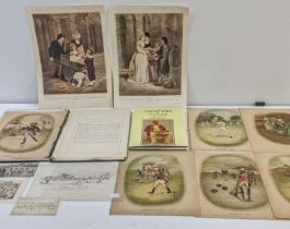 Mixed prints and engravings to include two Cries of London coloured engravings, together with 19th