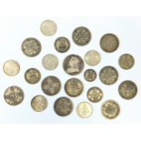 British Coins - A small selection to include a Victorian 'Gothic' Florin and a later Victorian