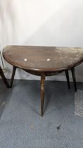 A mid 20th century Ercol small gateleg occasional table 40cm h x 61cm diameter Location: