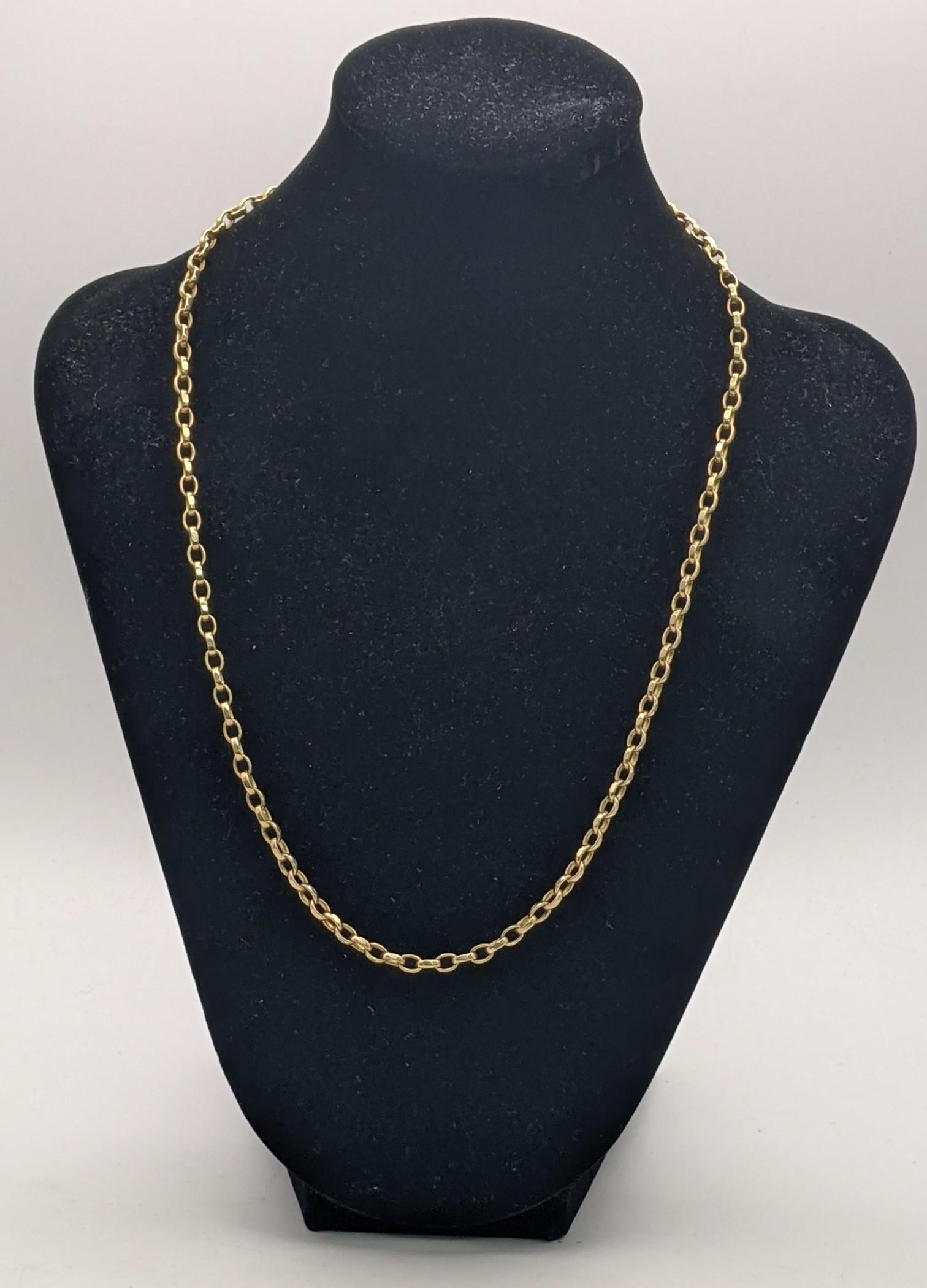 A 9ct gold chain necklace, 52cm l, 17.7g, Location: