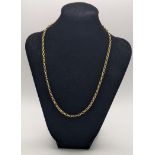A 9ct gold chain necklace, 52cm l, 17.7g, Location: