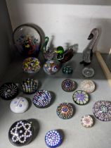 A group of Scottish and Murano glass paperweights to include Caithness limited edition and