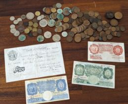 Mixed British Coins - A collection of Victorian and later pennies, halfpennies, later Florins,