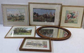 Pictures to include Ken Williams, George Cutler, Carcel Frarey and other watercolours, along with