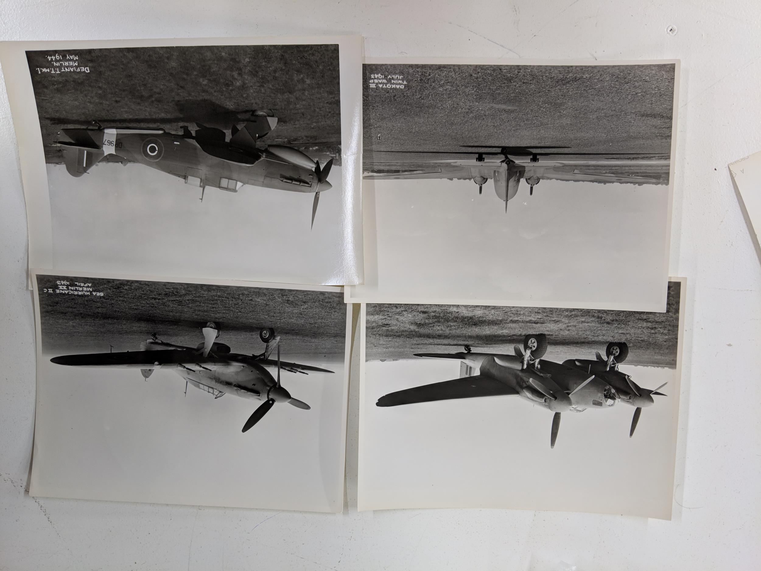 World War II - sixteen Official Air Ministry black and white prints of the Sunderland, Mosquito, - Image 4 of 7
