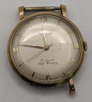 A gents 9ct gold Rotary wristwatch A/F, total weight, 27.1g Location: