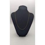 A 9ct gold necklace stamped 585 50cmL, 2g Location: