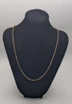 a 9ct gold chain necklace having large links 10.2g Location: