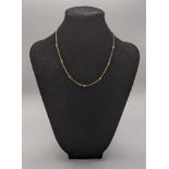 A 9ct gold ball link necklace, 3.9g, 38cm l Location: