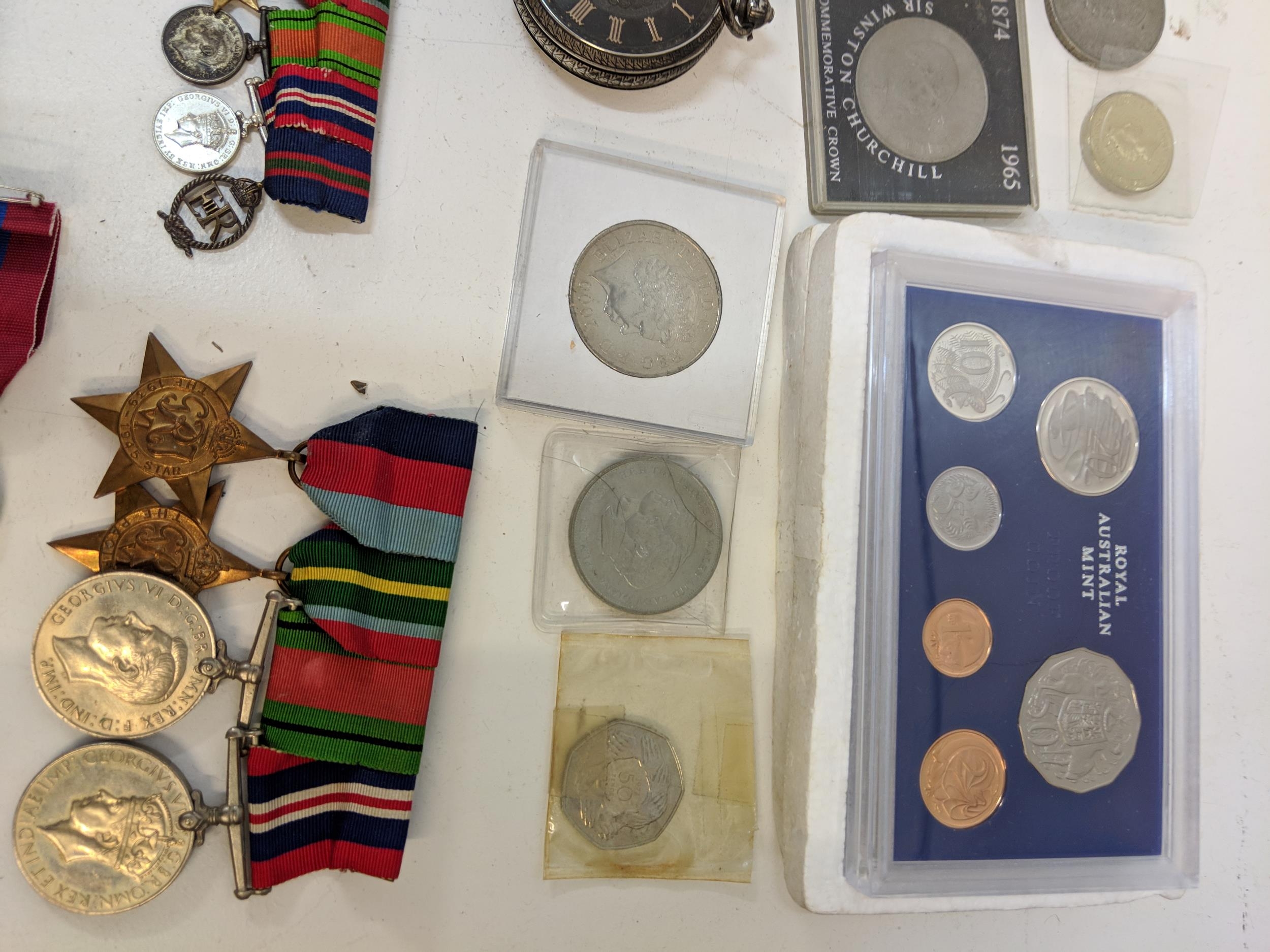 Collectables to include coins, Royal Austrian proof set, a silver cased pocket watch A/F, World - Image 4 of 5