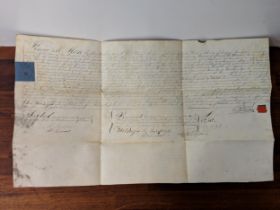 An early 19th century document for the sale of an East India Company ship Marquis Camden from John