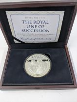 United Kingdom - Elizabeth II (1952-2022). 2013 ' The Royal Line of Succession' Silver 5oz 25 Dollar