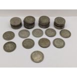 A mixed quantity of George V and George VI pre 1947 Halfcrowns, in various conditions, approx. 679g,