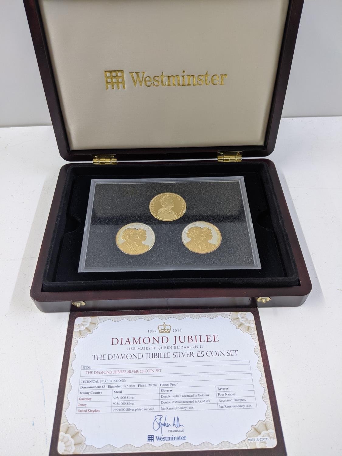United Kingdom - Elizabeth II (1952-2022) 2012 ' Diamond jubilee silver £5 coin set' limited edition
