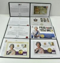 United Kingdom - Elizabeth II (1952-2022), a group of four silver coin covers to include 2009 'Henry