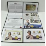 United Kingdom - Elizabeth II (1952-2022), a group of four silver coin covers to include 2009 'Henry