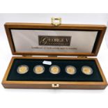 United Kingdom - George V (1910-1936), Royal Mint George V Gold Mintmark Set, comprising of five